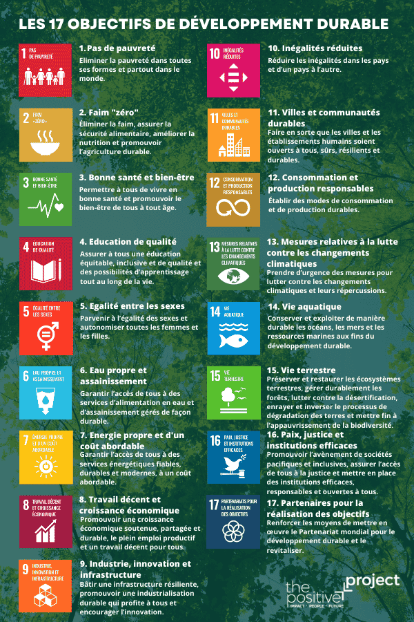 17 objectifs du developpement durable